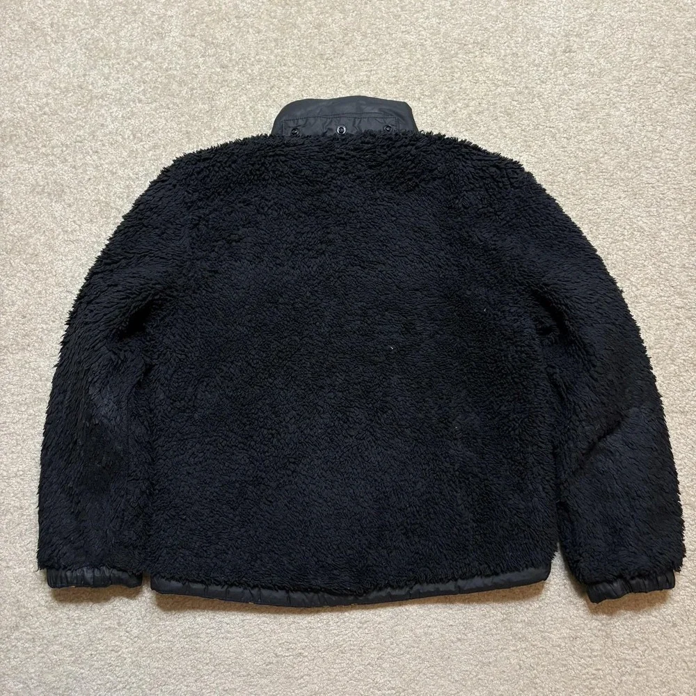 The North Face Jacket Boys Small 7/8 Blue Plaid Reversible Sherpa Puffer Outdoor